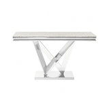 Villarsglane Chrome/Beige Sofa Table by Furniture of America at Eve Furniture