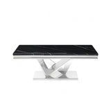 Villarsglane Chrome/Black Coffee Table by Furniture of America at Eve Furniture