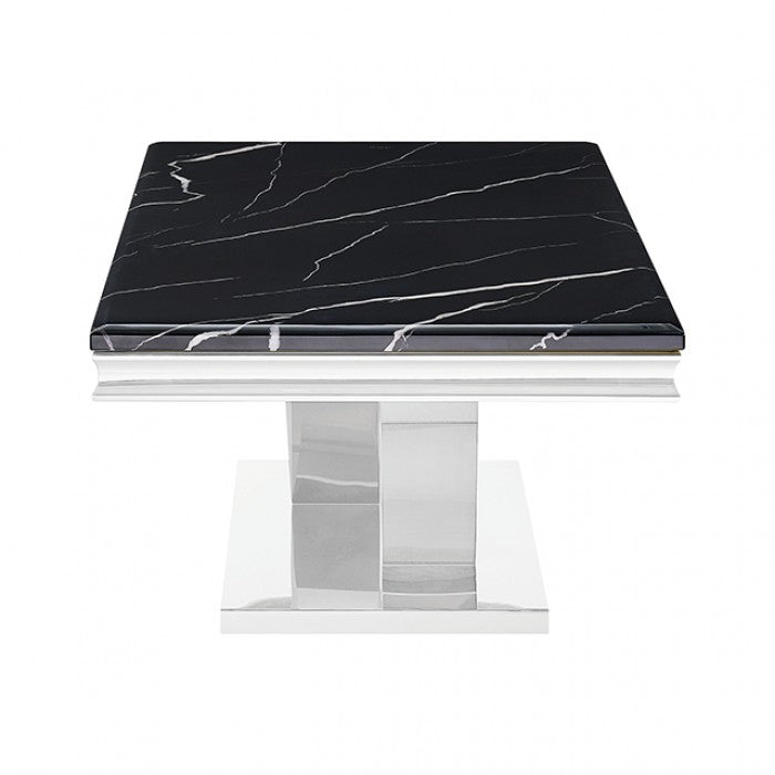 Villarsglane Chrome/Black Coffee Table by Furniture of America at Eve Furniture