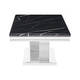 Villarsglane Chrome/Black Coffee Table by Furniture of America at Eve Furniture