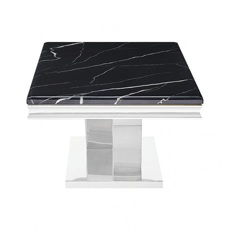 Villarsglane Chrome/Black Coffee Table by Furniture of America at Eve Furniture