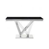 Villarsglane Chrome/Black Sofa Table by Furniture of America at Eve Furniture