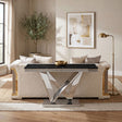 Villarsglane Chrome/Black Sofa Table by Furniture of America at Eve Furniture