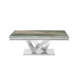 Villarsglane Chrome/Gray Coffee Table by Furniture of America at Eve Furniture