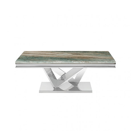 Villarsglane Chrome/Gray Coffee Table by Furniture of America at Eve Furniture