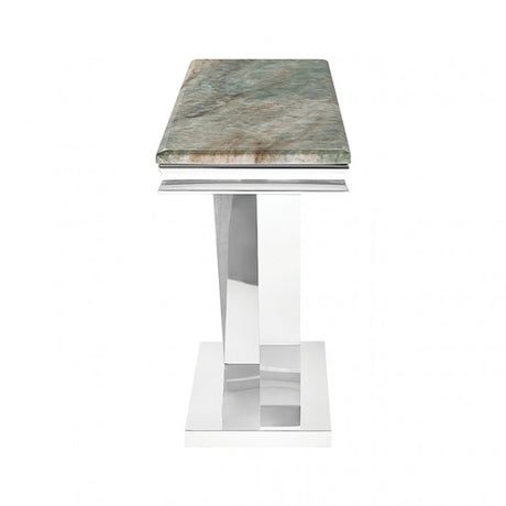 Villarsglane Chrome/Green Sofa Table by Furniture of America at Eve Furniture