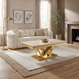 Villarsglane Gold/Beige Coffee Table by Furniture of America at Eve Furniture