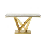 Villarsglane Gold/Beige Sofa Table by Furniture of America at Eve Furniture