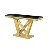 Villarsglane Gold/Black Sofa Table by Furniture of America at Eve Furniture