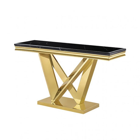 Villarsglane Gold/Black Sofa Table by Furniture of America at Eve Furniture