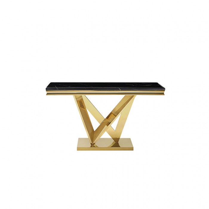 Villarsglane Gold/Black Sofa Table by Furniture of America at Eve Furniture