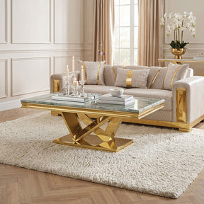 Villarsglane Gold/Green Coffee Table by Furniture of America at Eve Furniture