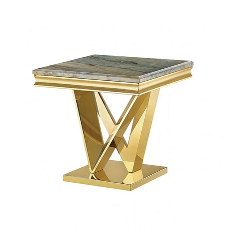 Villarsglane Gold/Green End Table by Furniture of America at Eve Furniture
