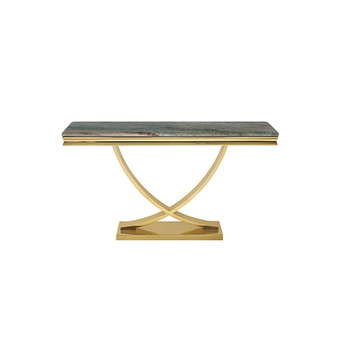 Villarsglane Gold/Green Sofa Table by Furniture of America at Eve Furniture