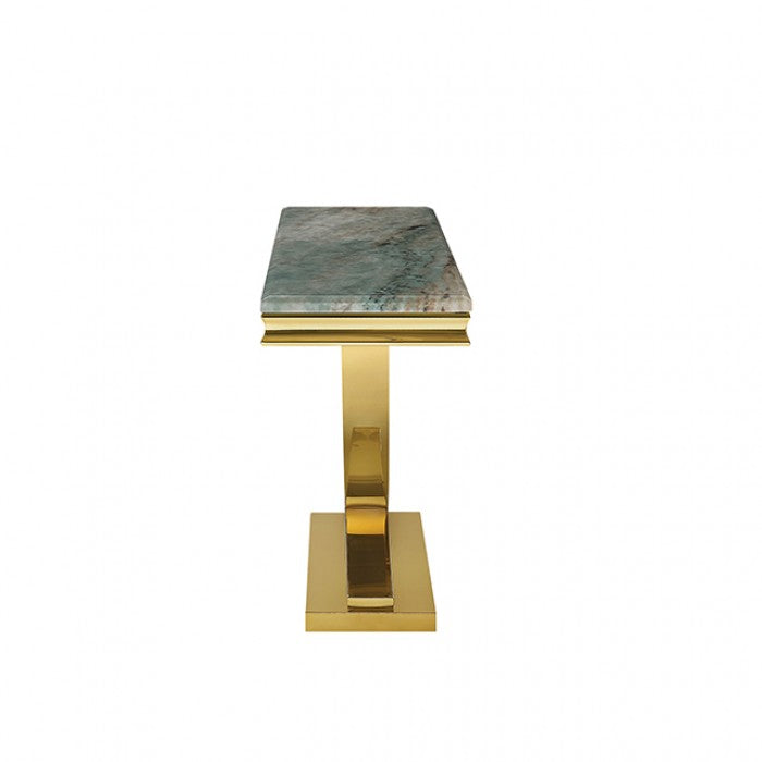 Villarsglane Gold/Green Sofa Table by Furniture of America at Eve Furniture
