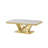 Villarsglane Gold/White Coffee Table by Furniture of America at Eve Furniture