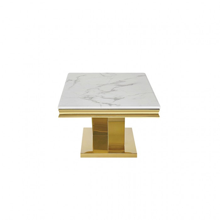 Villarsglane Gold/White Coffee Table by Furniture of America at Eve Furniture