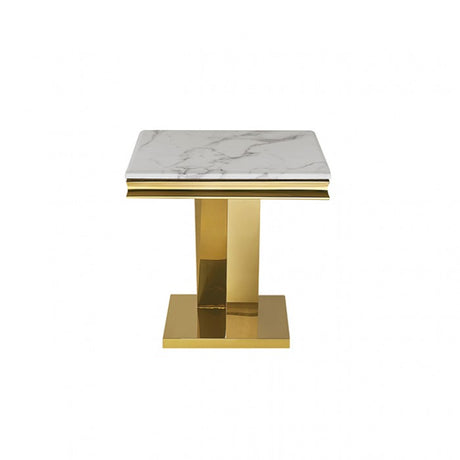 Villarsglane Gold/White End Table by Furniture of America at Eve Furniture