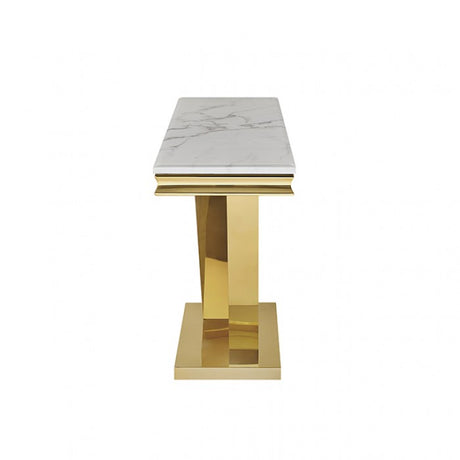 Villarsglane Gold/White Sofa Table by Furniture of America at Eve Furniture