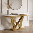Villarsglane Gold/White Sofa Table by Furniture of America at Eve Furniture