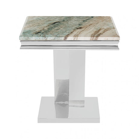 Villarsglane Green/Chrome End Table by Furniture of America at Eve Furniture
