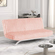 Villeneuve Pink Futon Sofa Bed by Furniture of America at Eve Furniture