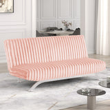 Villeneuve Pink Futon Sofa Bed by Furniture of America at Eve Furniture