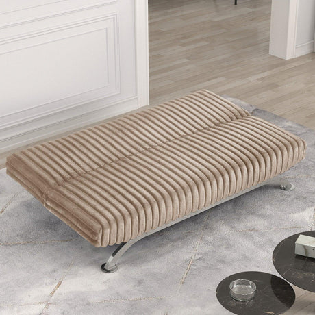 Villeneuve Taupe Futon Sofa Bed by Furniture of America at Eve Furniture