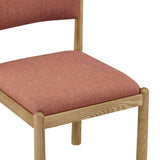 Villetta Deep Pink/Oak Stained Dining Chair (Set of 2) by MOES at Eve Furniture
