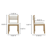 Villetta Stripe/Oak Stained Dining Chair (Set of 2) by Moe's Home at Eve Furniture