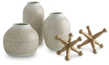 Vinburn White/Gold Finish Accessory Set (Set of 5) by Ashley at Eve Furniture