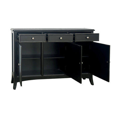 Vincent Black Three-Drawer Sideboard by Crestview at Eve Furniture