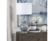 Vincent Blue Table Lamp by Crestview at Eve Furniture