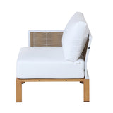 Vine 4-Piece Patio Conversation Set in Cream by Manhattan Comfort at Eve Furniture