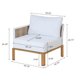Vine 4-Piece Patio Conversation Set in Cream by Manhattan Comfort at Eve Furniture