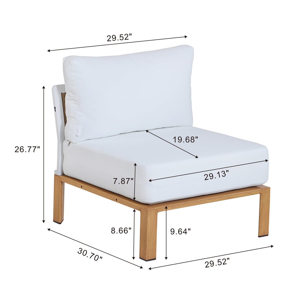 Vine 4-Piece Patio Conversation Set in Cream by Manhattan Comfort at Eve Furniture