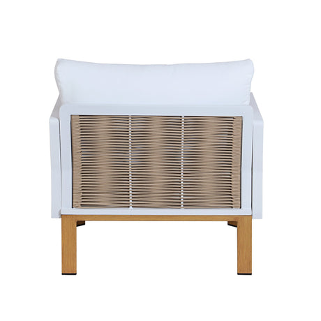Vine 4-Piece Patio Conversation Set in Cream by Manhattan Comfort at Eve Furniture