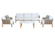 Vine 4-Piece Patio Conversation Set in Cream by Manhattan Comfort at Eve Furniture