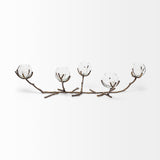 Vine II Distressed Gold Metal Creeper Five Candle Table Candle Holder by Mercana at Eve Furniture