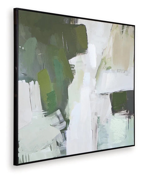 Vinick Green/Gray/White Wall Art by Ashley at Eve Furniture