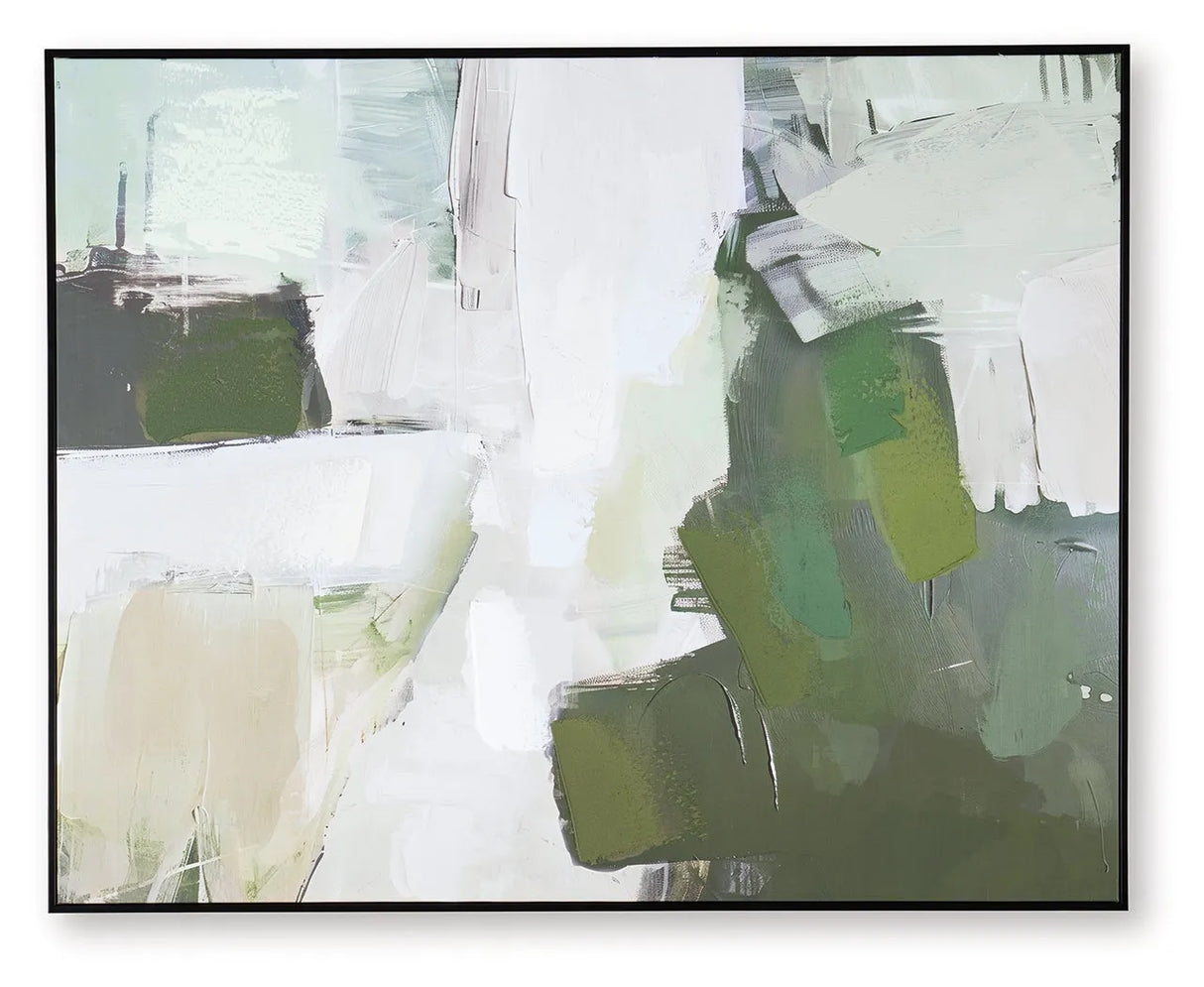Vinick Green/Gray/White Wall Art by Ashley at Eve Furniture