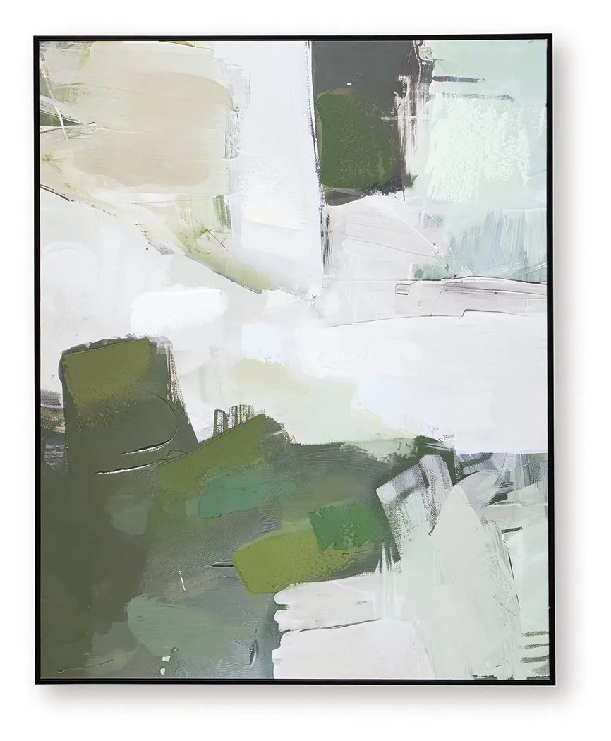 Vinick Green/Gray/White Wall Art by Ashley at Eve Furniture