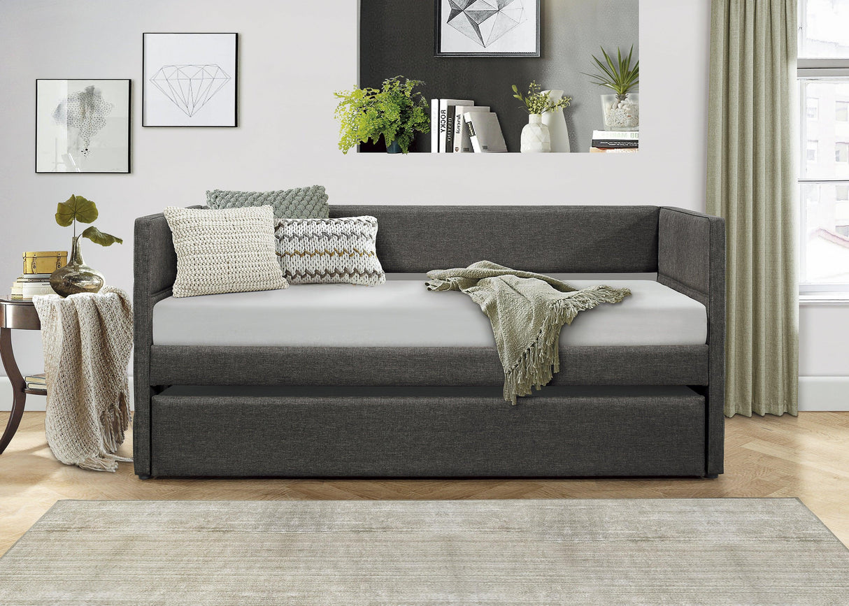 Vining Dark Gray Daybed with Trundle by Homelegance at Eve Furniture