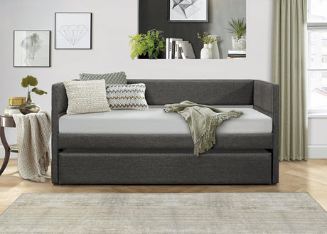 Vining Dark Gray Daybed with Trundle by Homelegance at Eve Furniture