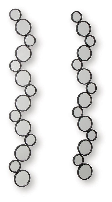 Vinler Black Accent Mirror Set (Set of 2) by Ashley at Eve Furniture