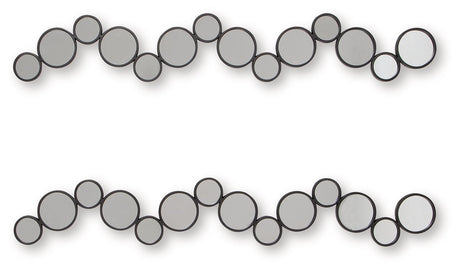 Vinler Black Accent Mirror Set (Set of 2) by Ashley at Eve Furniture