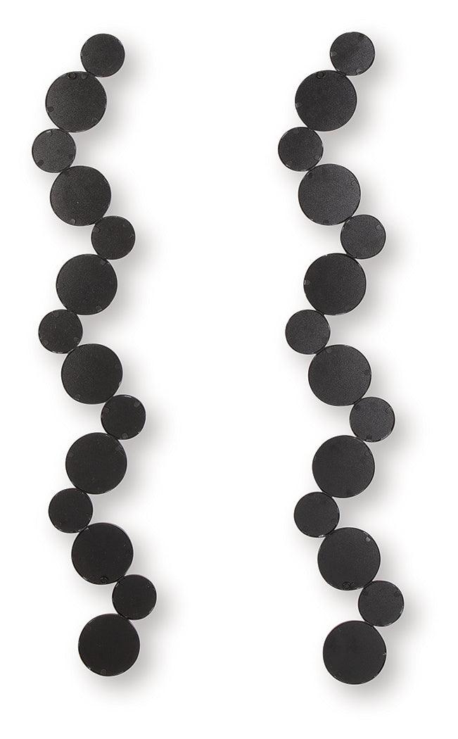 Vinler Black Accent Mirror Set (Set of 2) by Ashley at Eve Furniture