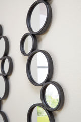 Vinler Black Accent Mirror Set (Set of 2) by Ashley at Eve Furniture