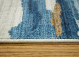 Vinlett Cream/Blue/Brown Washable Medium Rug by Ashley at Eve Furniture
