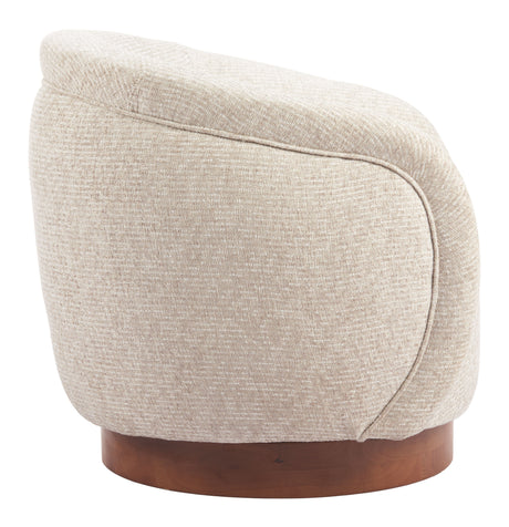 Vinta Beige Swivel Chair by Zuomod at Eve Furniture